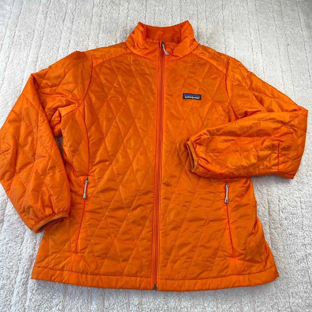 Patagonia Orange Puffer Jacket women’s size Large
